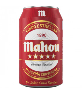 Bier Mahou 5 Sternen Cerveza Mahou 5 estrellas - 8 Dosen 33 cl