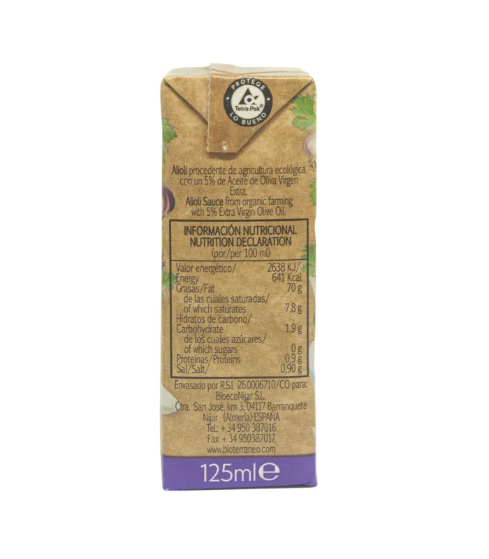 Alioli BIO Bioterraneo 125 gr