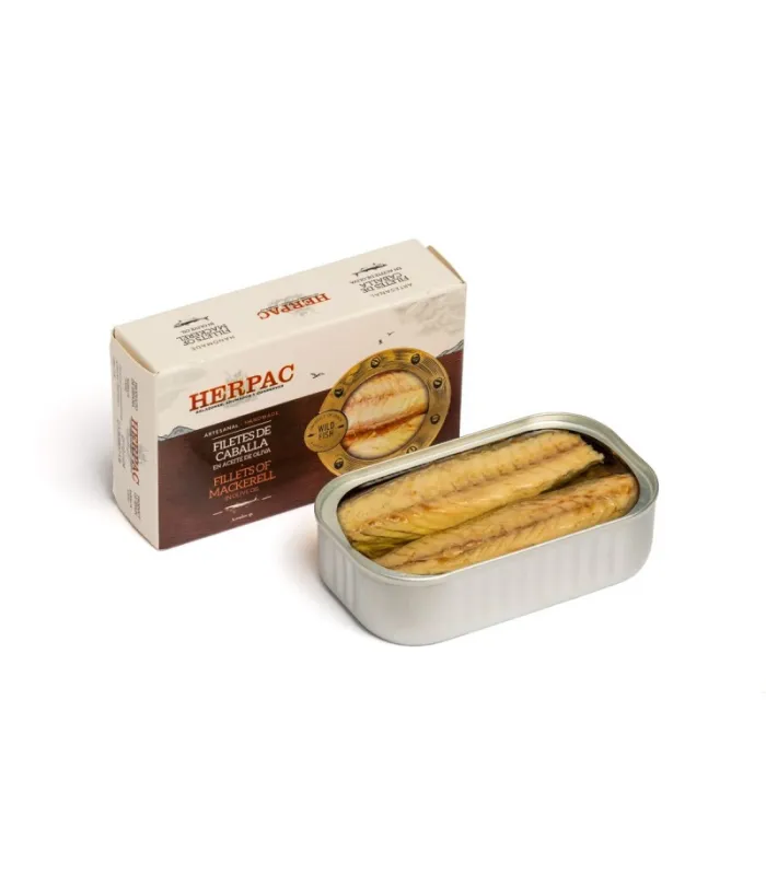 Makrelenfilets in Olivenöl Caballa en aceite de oliva Herpac 125 gr