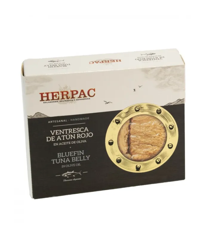 Bluefin Thunfisch Ventresca in Olivenöl Ventresca de atún rojo en aceite de oliva Herpac 320 gr