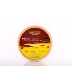 Manchego Villadiego Rohmilch Schafskäse Semicurado 1 Kg