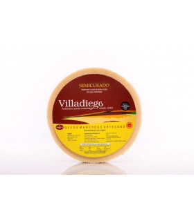 Manchego Villadiego Rohmilch Schafskäse Semicurado 1 Kg