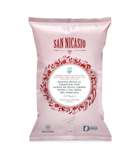 Spanische Kartoffelchips mit Vera Paprika, Olivenöl und Himalayasalz San Nicasio 150 gr