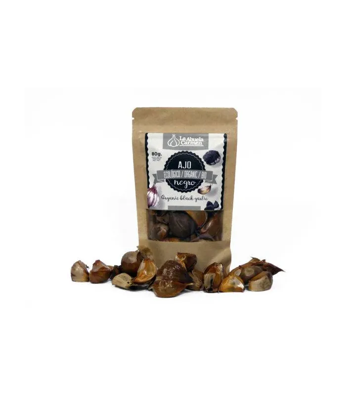Schwarzer Knoblauch mit Haut Ajo negro con piel Bio La Abuela Carmen 80 gr