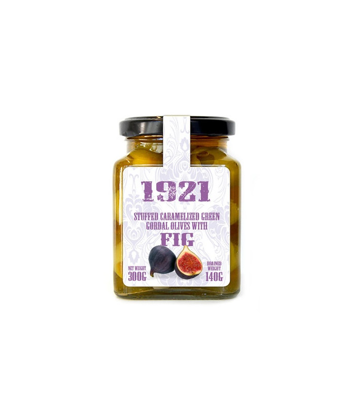 Karamellisierte Oliven gefüllt mit Feigen